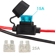 Kit Add-a-Circuit Portafusibili Auto 10 Pezzi - Con Cavo 16 AWG, Fusibili E Estrattore Per 12V/24V