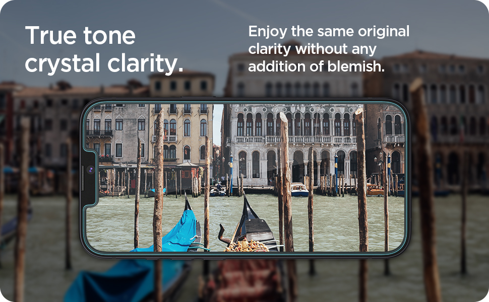 Spigen EZ Fit Tempered Glass Screen Protector for iPhone 14, iPhone 13