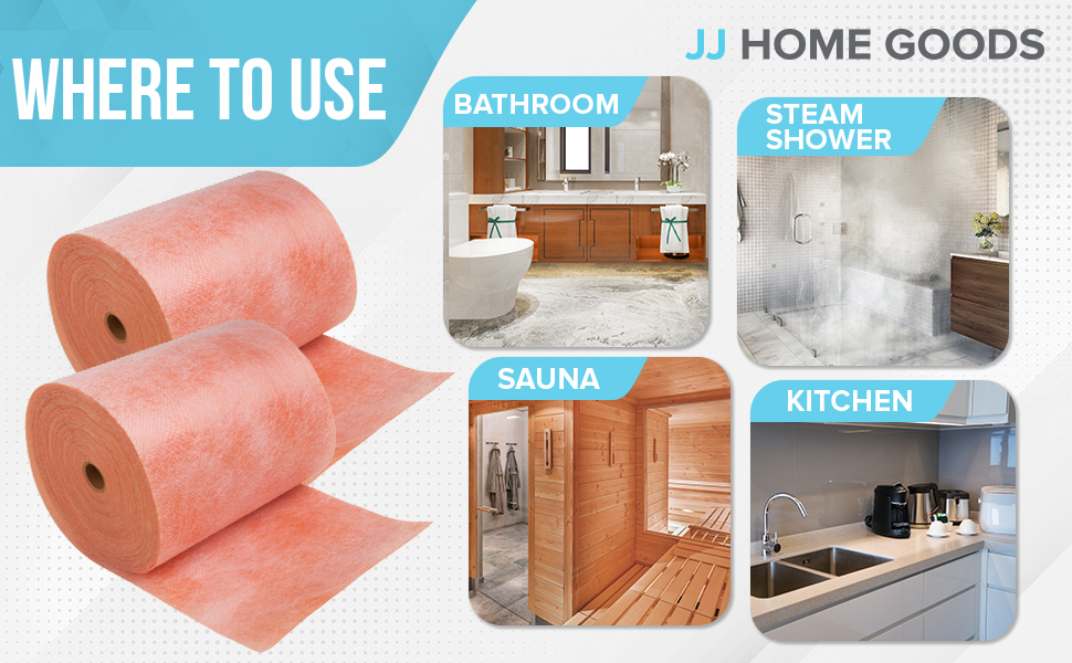 JJ CARE Waterproofing Membrane [4Mil 5"x33ft] Polyethylene