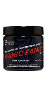 blue panther black blue hair color