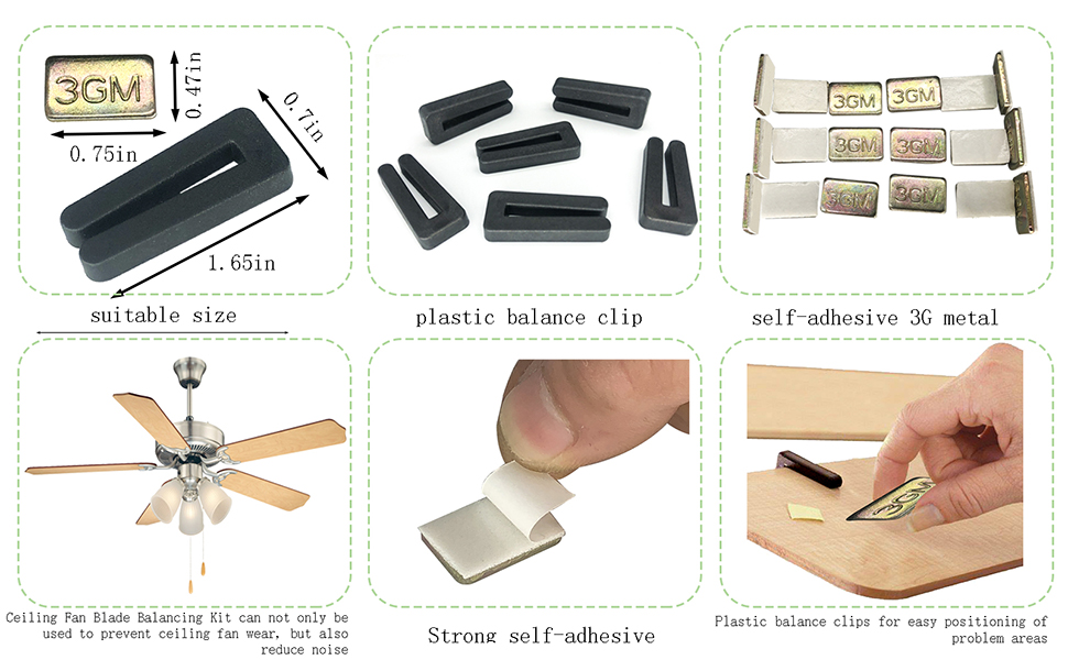 SOEAEODG 24 PCS Ceiling Fan Blade Balancing Kit,6 Set