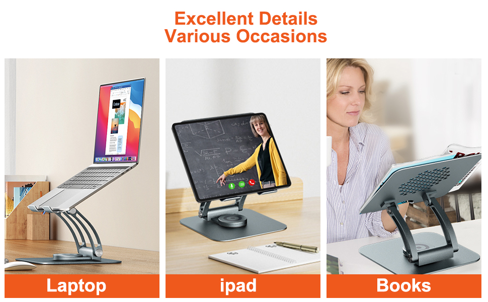 Proffisy Laptop Stand for Desk Adjustable Laptop Holder with 360