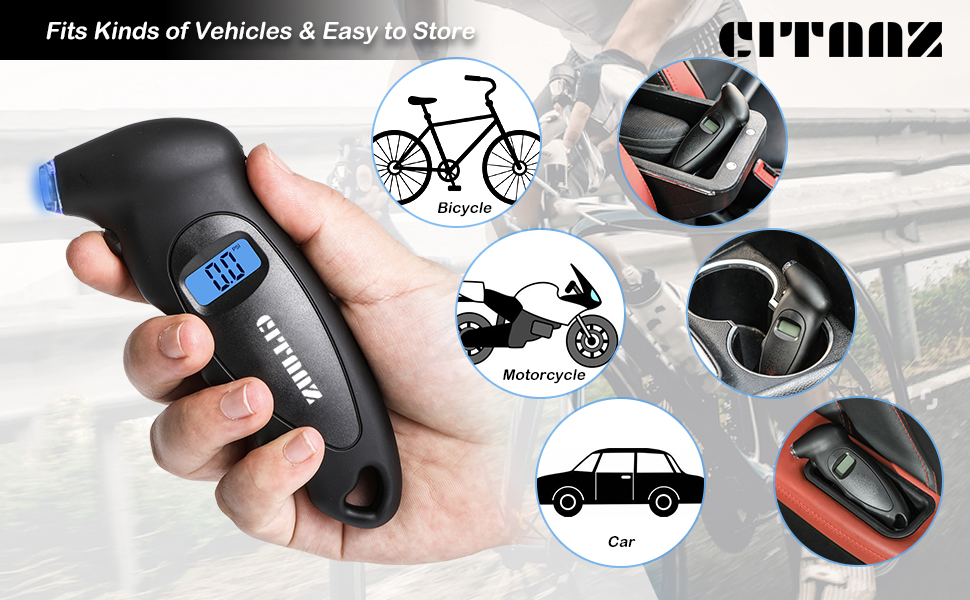 Citaaz Digital Tire Pressure Gauge, 150 PSI 4 Settings for Auto Car