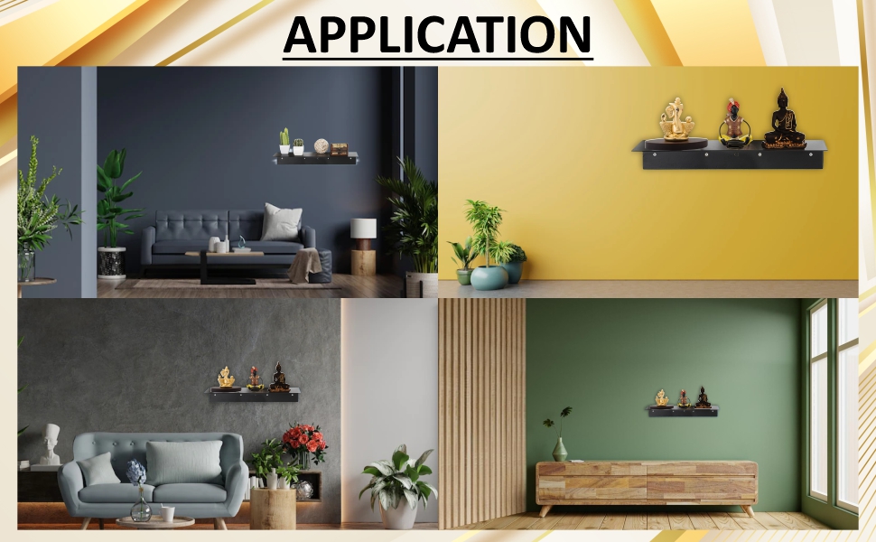 SIMOND STORE Floating Shelf for Under TV Floating TV