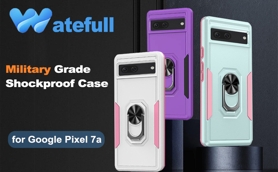 google pixel 7a case with kickstand ring holder shockproof marcoon colorful cute 