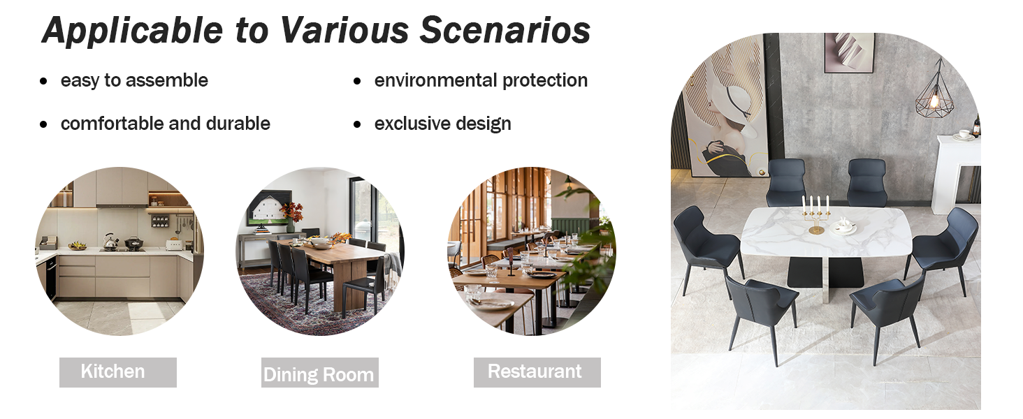 Montary 7 Piece Dining Table Set, Modern Dining Room Table