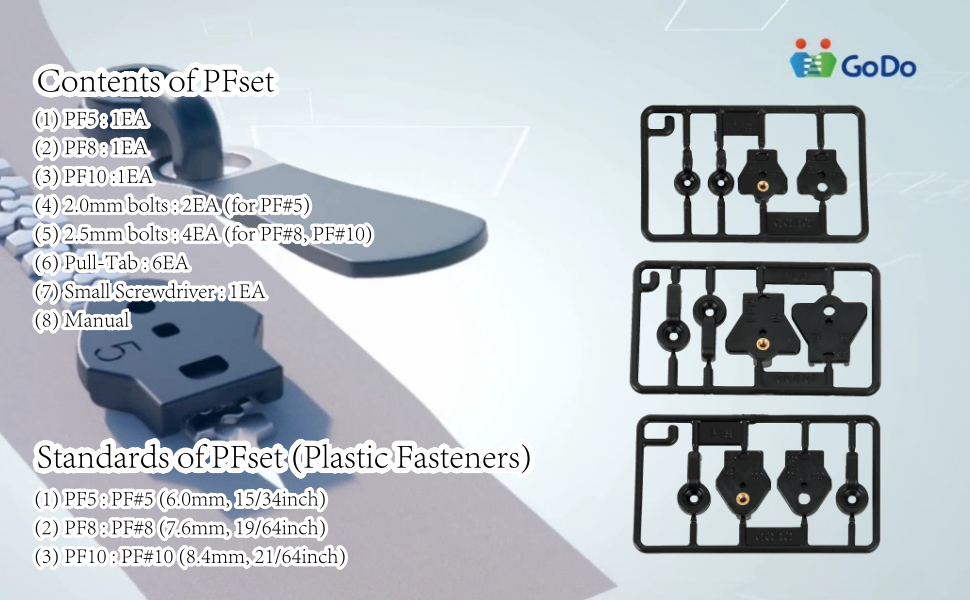 Plastic Zipper Slider Repair Replacement DIY Kits ZipperSize 5 8 10