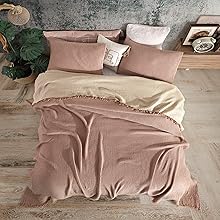 Organic Cotton 4 layered Gauze Lightweight Throw, Breathable Ultra Soft BedSpread.