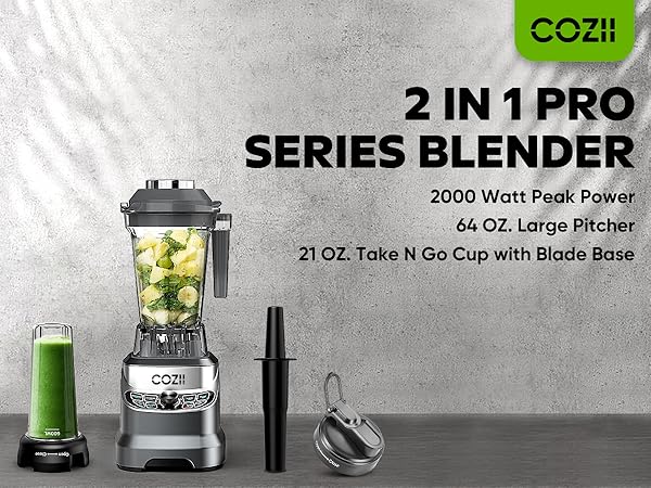 Amazon.com: COZII Professional Blender 2000W, Smoothie