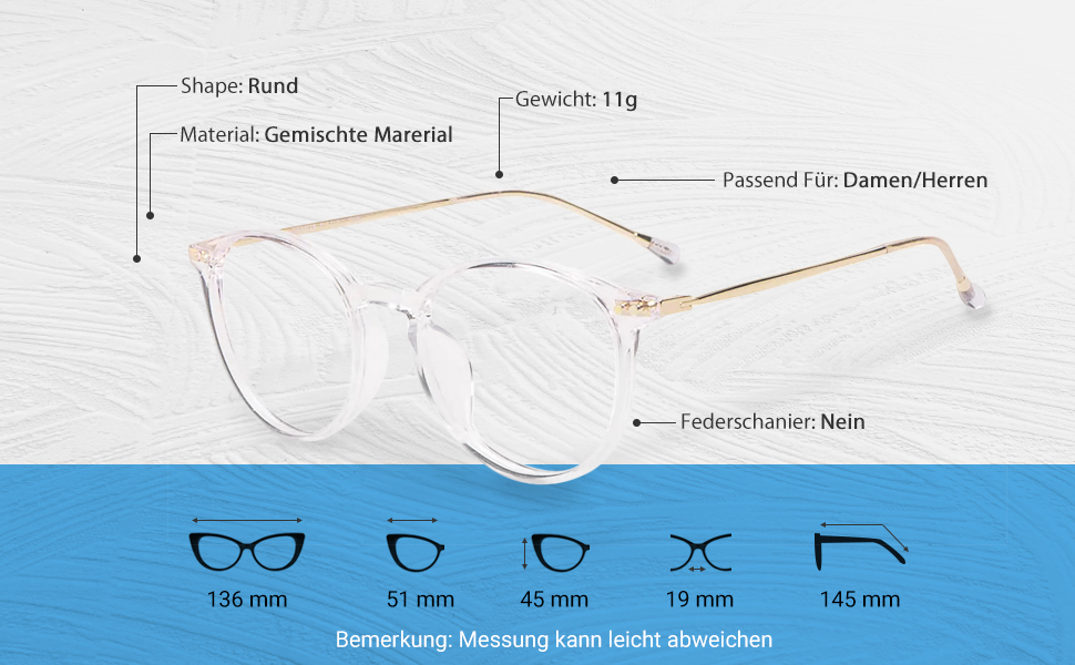 Firmoo Anti Blaulicht Brille Damen Herren, Retro Panto Brille Anti 400UV Computerbrille