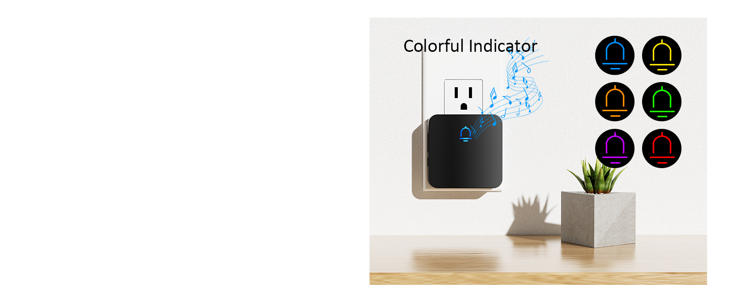 Doorbells chime Colorful Indicator