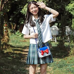 bow heart top handle sailor messenger portable small bag purse