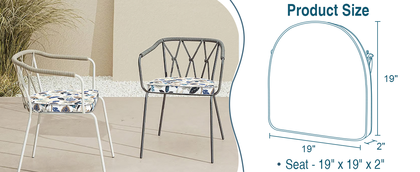 outdoor patio dining chair cushions waterproof seat pads replacement