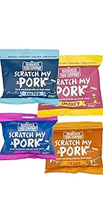 scratch my pork cajun salted smokey salt vinegar 4 variety pack
