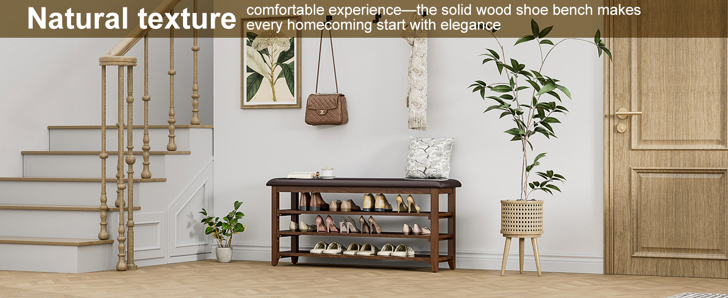 Wooden Shoe Bench