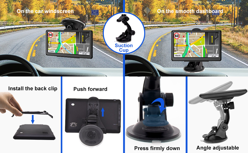 GPS Navigation for Car Truck with Bluetooth, Lifetime Free