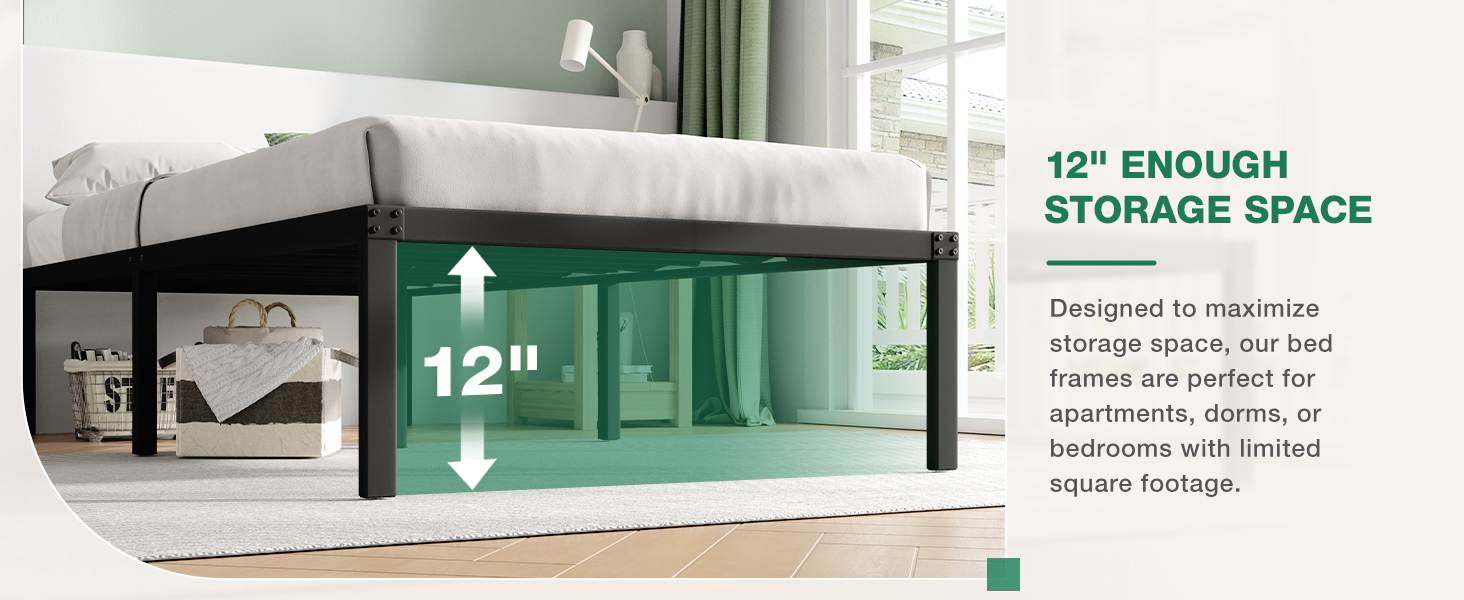 Novilla Twin Bed Frames, 14 Inch Metal Platform Bed Frame