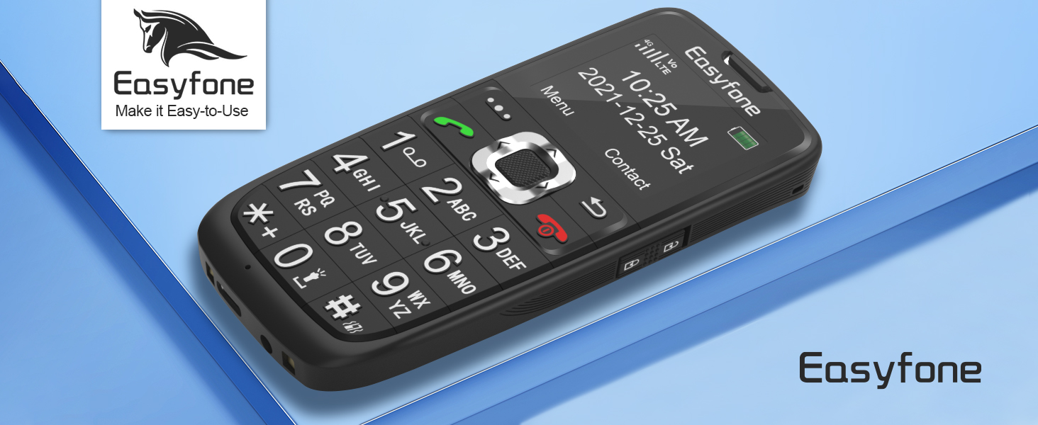 Easyfone PrimeA6 Téléphone Portable 4G Débloqué pour Senior avec