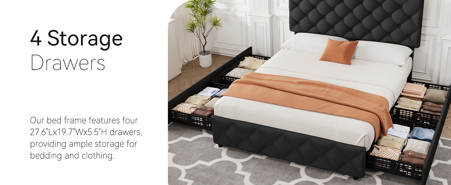 Bed Frame with Drawer