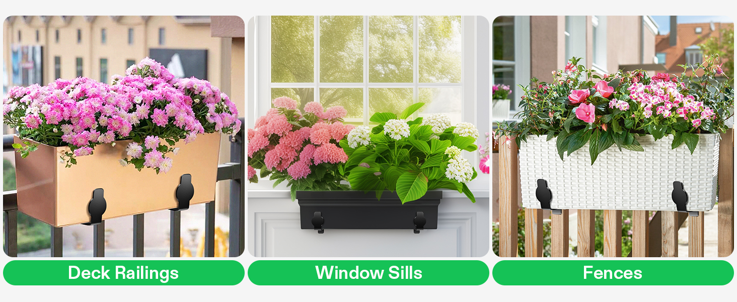 VIVOSUN Planter Box Brackets, Adjustable Window Box