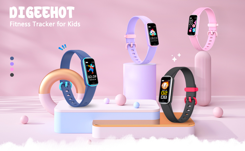 DIGEEHOT Kids Fitness Watch, Activity Tracker Kids Smart Watch with
