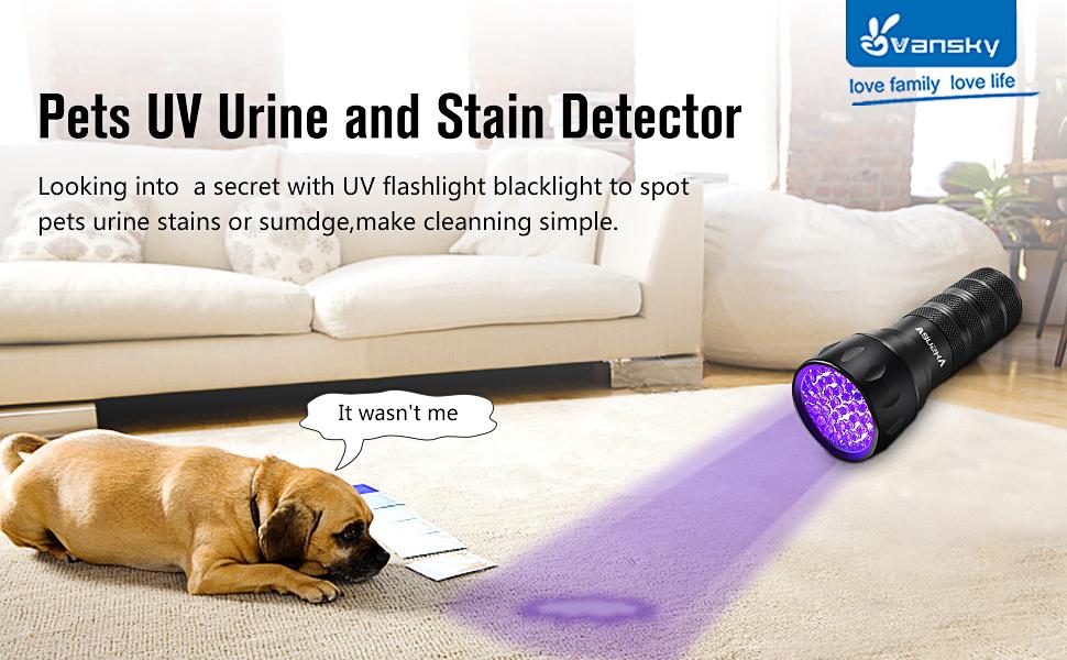 Black Light Flashlite, Vansky 21 LED UV Light Flashlight 395nm