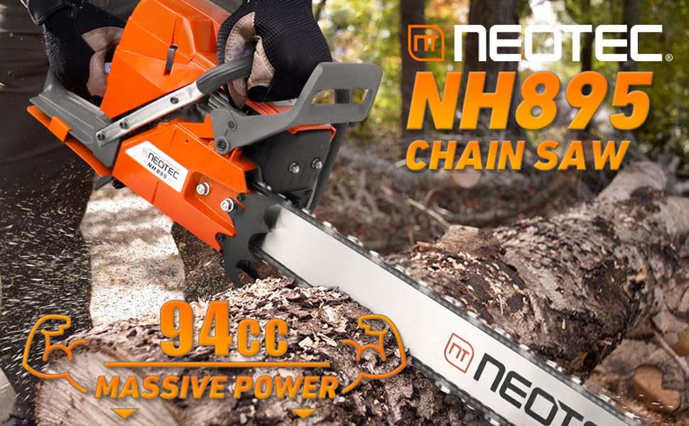 Amazon.com : NEOTEC NH895 Gas Chainsaw with 28 Inch Bar,94 cc