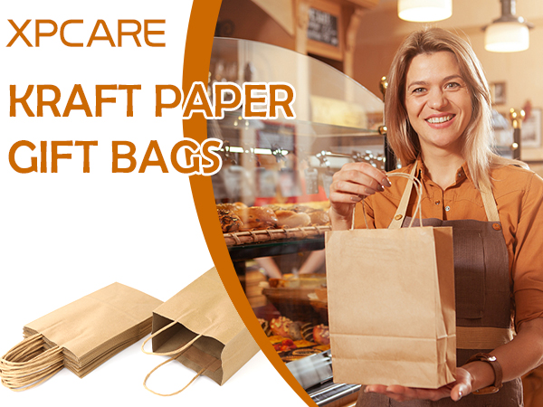 Amazon.com: XPCARE 200Pcs Paper Gift Bags 5.25x3.25x8.25