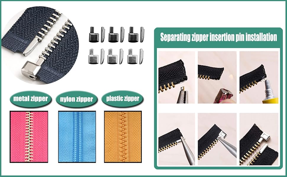 Zipper Repair Kit Replacement Slider YZSFIRM 247Pcs Jacket