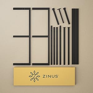 ZINUS メタル ベッドフレーム セミダブル Yelena すのこ MPSC Amazon｜ZINUS Yelena ベッドフレーム メタル ブラック