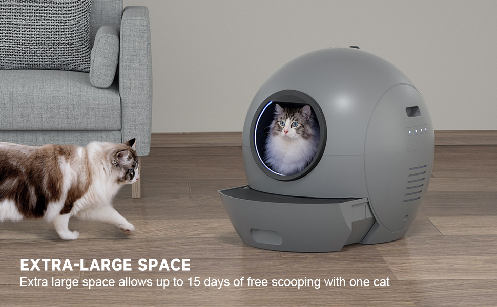 Hillpig SelfCleaning Cat Litter Box Extra Large Automatic