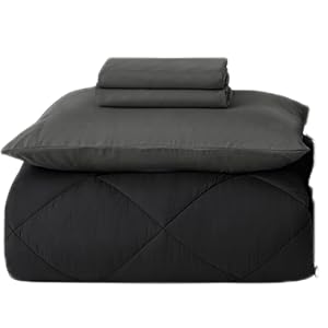 black Comforter Pillowcases dorm stuff twin xl bedding microfiber college sheet set extra long