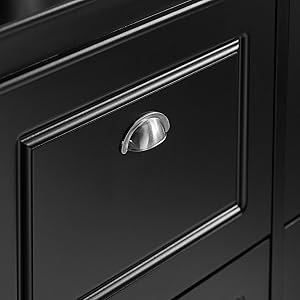 SoBuy FSR79-SCH Schuhschrank Mit 4 Klappen Schuhregal Schuhkipper Mit 8 Ablageflächen Schuhkommode Schuhablage Schwarz BHT Ca.: 105x82x24cm 13 1