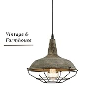 Vintage Metal Cage Barn Ceiling Pendant Hanging Light