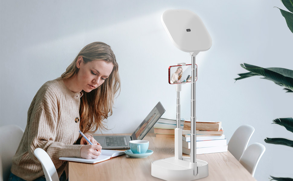 yAyusi Phone Stand for Recording, Overhead 360° Rotation with Two Phone