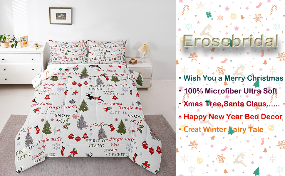 Erosebridal 7 Pieces Bed in a Bag Full Comforter Set with