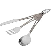 TOAKS Titanium Folding Utensil Set - Fork Knife Spoon