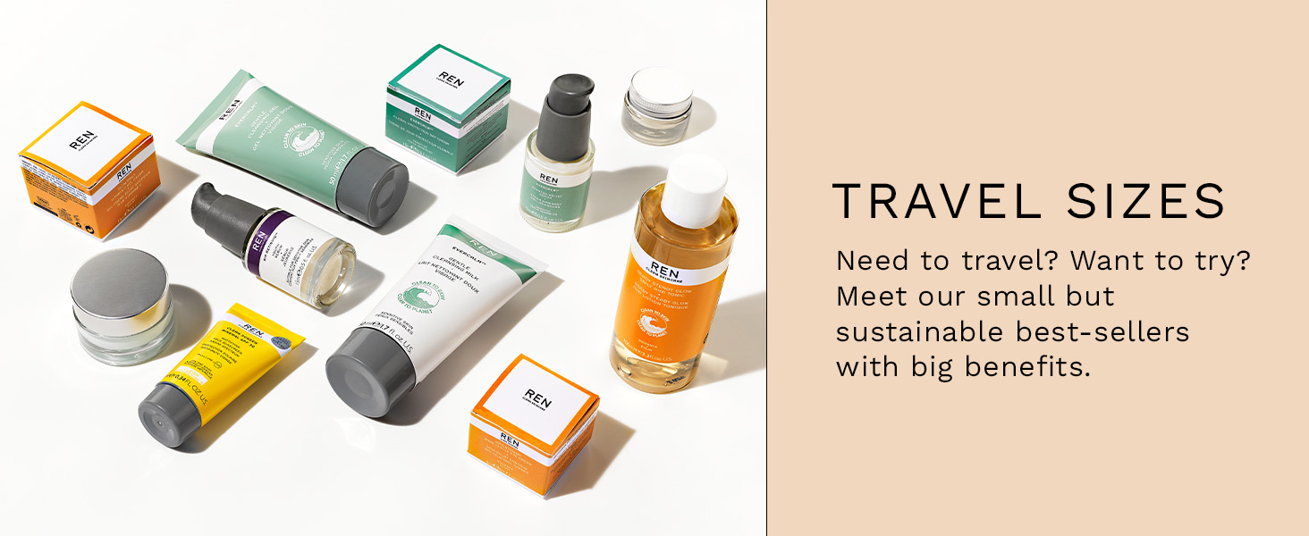 Travel sizes. Need to travel? Want to try? Meet our small but sustainable best-sellers.