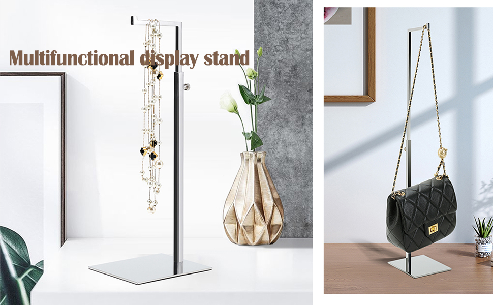 K KAIDIYIN Purse Stand 2 Pack Handbag Display Stand Silver Purse Stands for