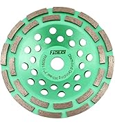 FACHLICH Concrete Diamond Grinding Cup Wheel - 7" 180mm Double Row Concrete Grinding Wheel for Co...