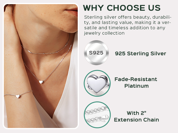 ☆TATIANA☆ Silver 925 Mini Heart Glitz Necklace NZ2427 Designer fashion, Seoul-fully created | W Concept