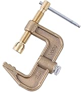 Welding Knight Welding Ground Clamp 500Amp G-style Solid Brass Clamping Range up to 44mm Earth Cl...