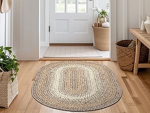 braided entryway rug