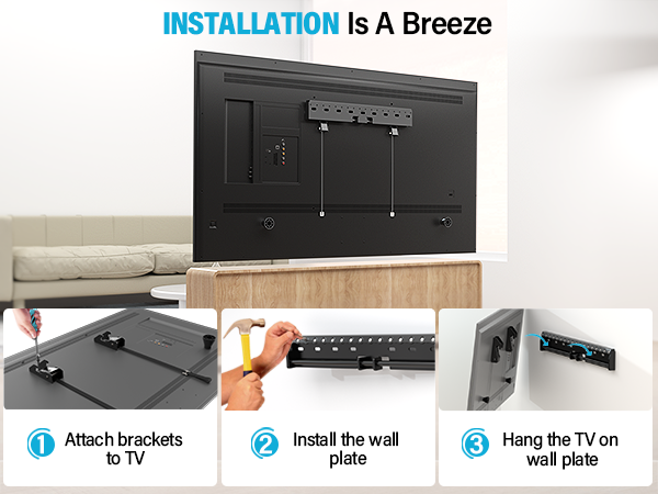 studless tv wall mount