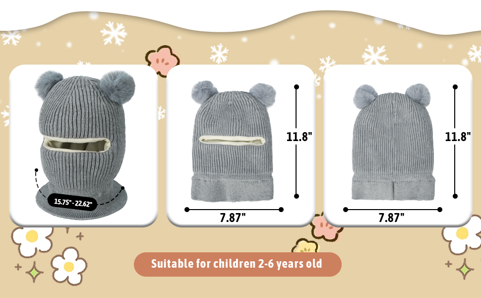Kids Winter Hat Scarf Set