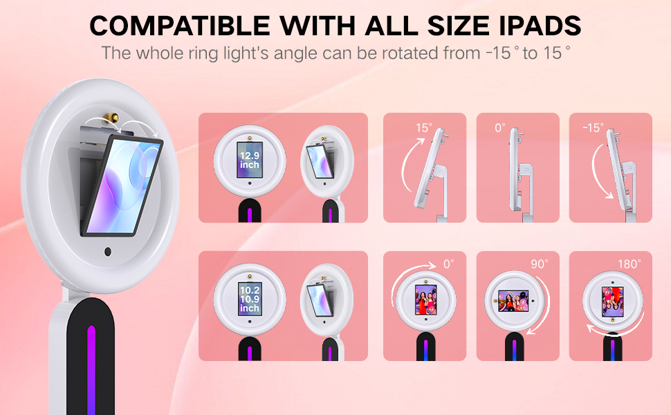 Portable Photo Booth Shell Stand for i Pad 10.2" 10.9" 11