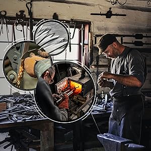 BeaverCraft Bushcraft Camping Full Tang Cuchillo de hoja fija con funda de cuero BSH1 Dune