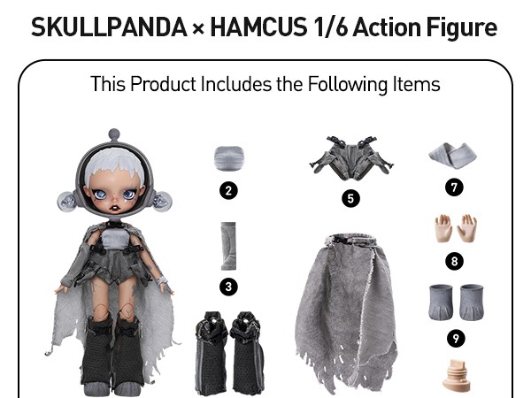 SKULLPANDA x HAMCUS 1/6フィギュア SKULLPANDA × HAMCUS 1/6 Action Figure - POP MART (United States)