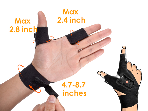 Amazon.com: Flashlight Gloves for Men Rechargeable (1 Pair