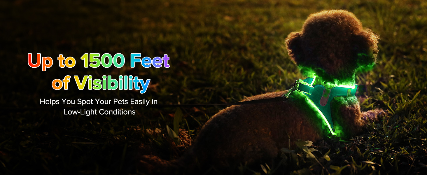 waterproof light up dog harness